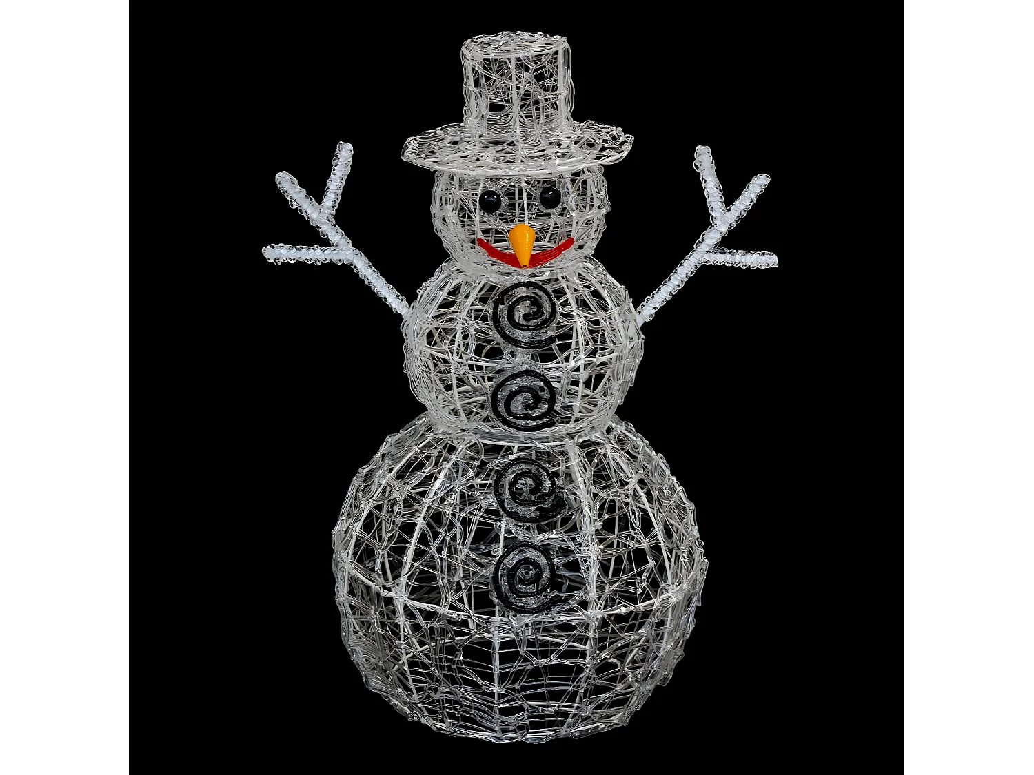 Décoration Lumineuse "Bonhomme de Neige" 61cm Blanc Froid