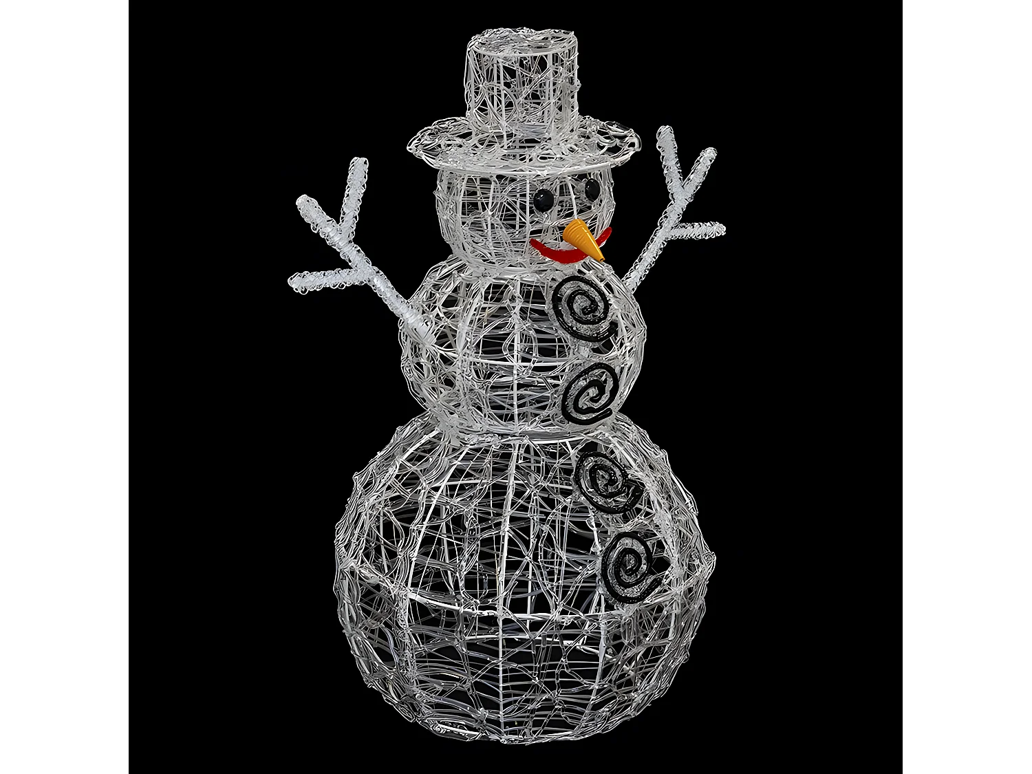 Décoration Lumineuse "Bonhomme de Neige" 61cm Blanc Froid