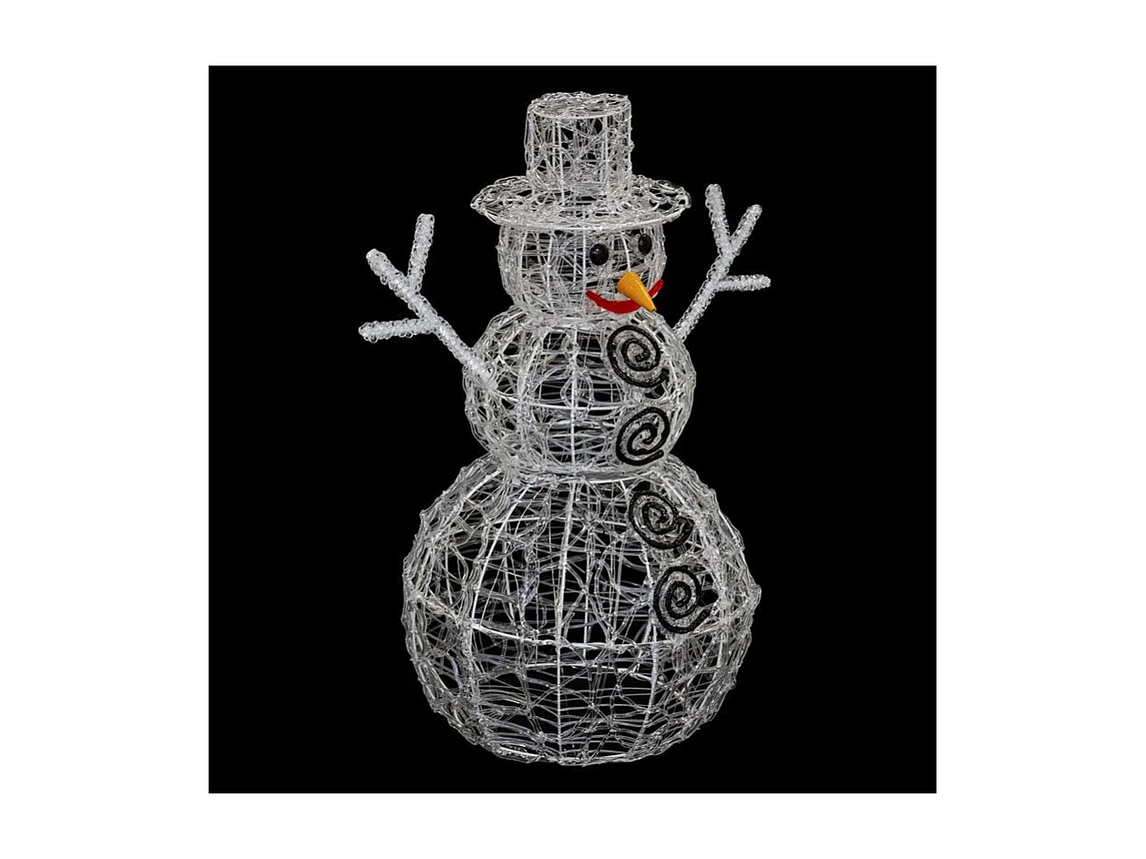 Décoration Lumineuse "Bonhomme de Neige" 61cm Blanc Froid