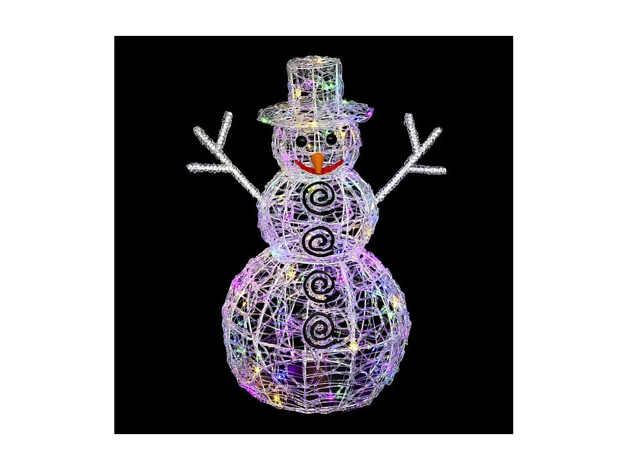 Décoration Lumineuse "Bonhomme de Neige" 61cm Blanc Froid