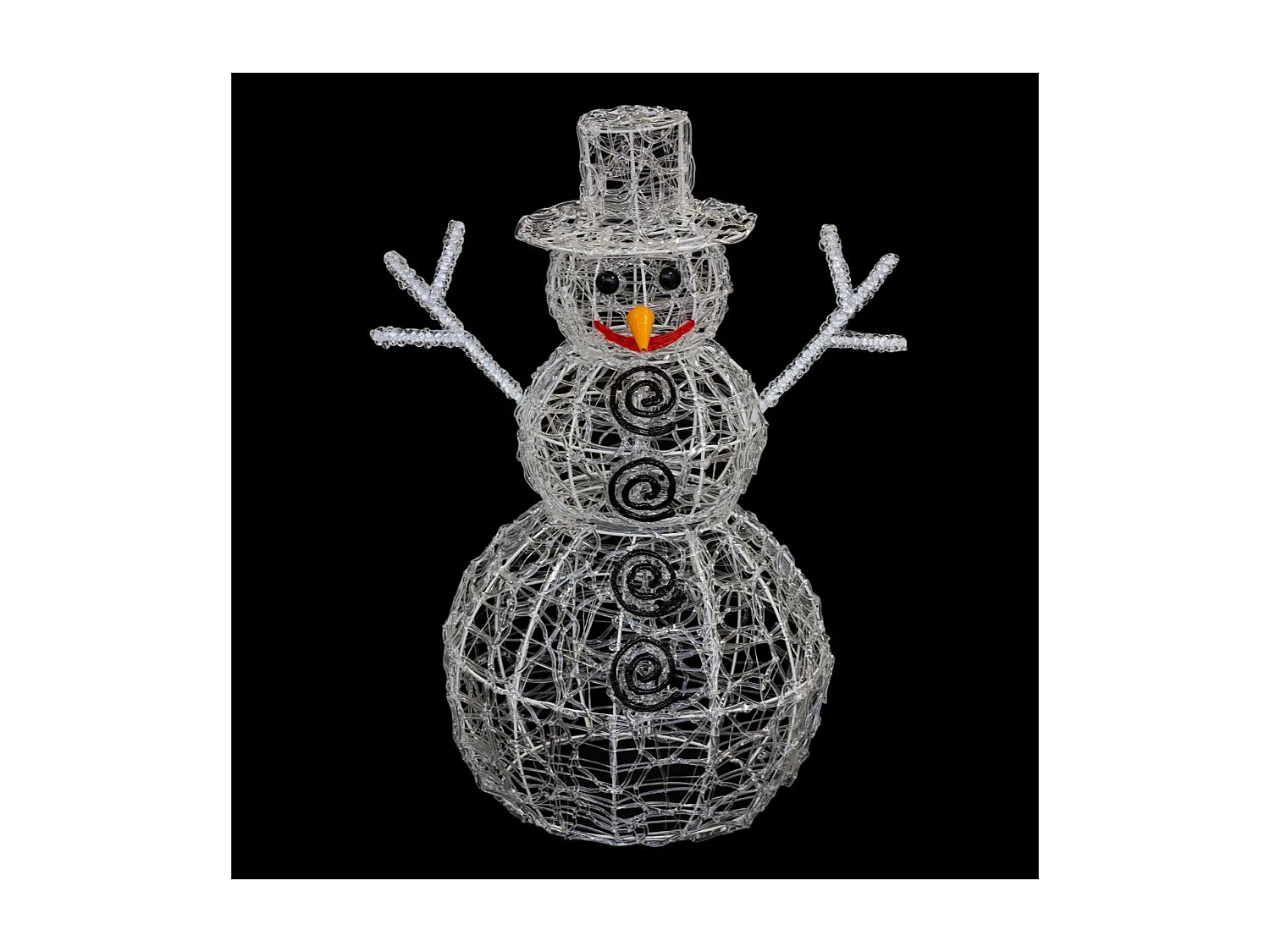 Décoration Lumineuse "Bonhomme de Neige" 61cm Blanc Froid