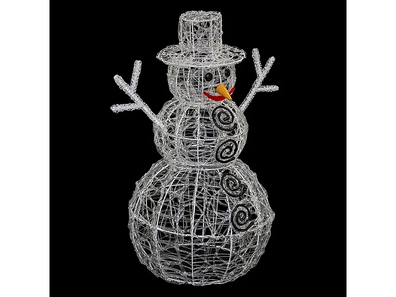 Décoration Lumineuse "Bonhomme de Neige" 61cm Blanc Froid