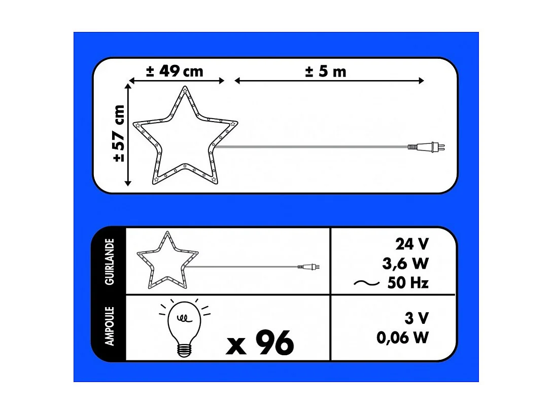 Décoration Lumineuse "Bonhomme de Neige" 61cm Blanc Froid