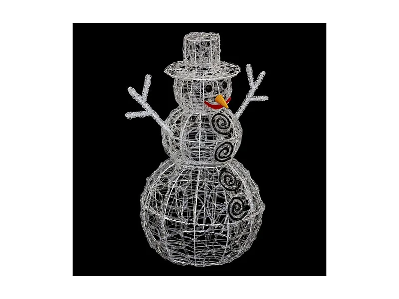 Décoration Lumineuse "Bonhomme de Neige" 61cm Blanc Froid
