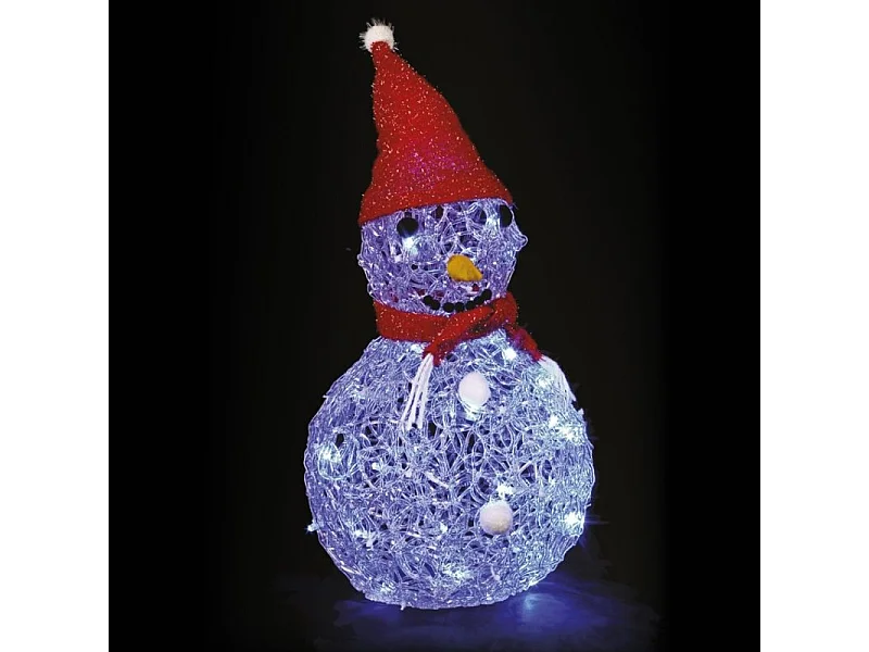 Bonhomme de neige lumineux bleu