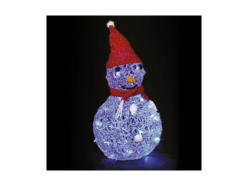 Bonhomme de neige lumineux bleu