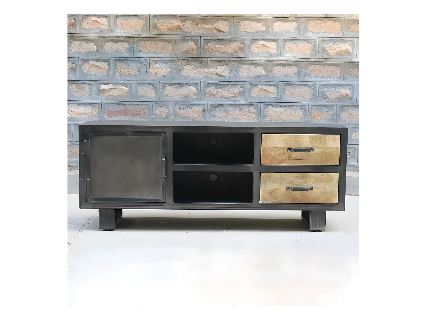 Meuble TV métal et bois Jodhpur 150 cm