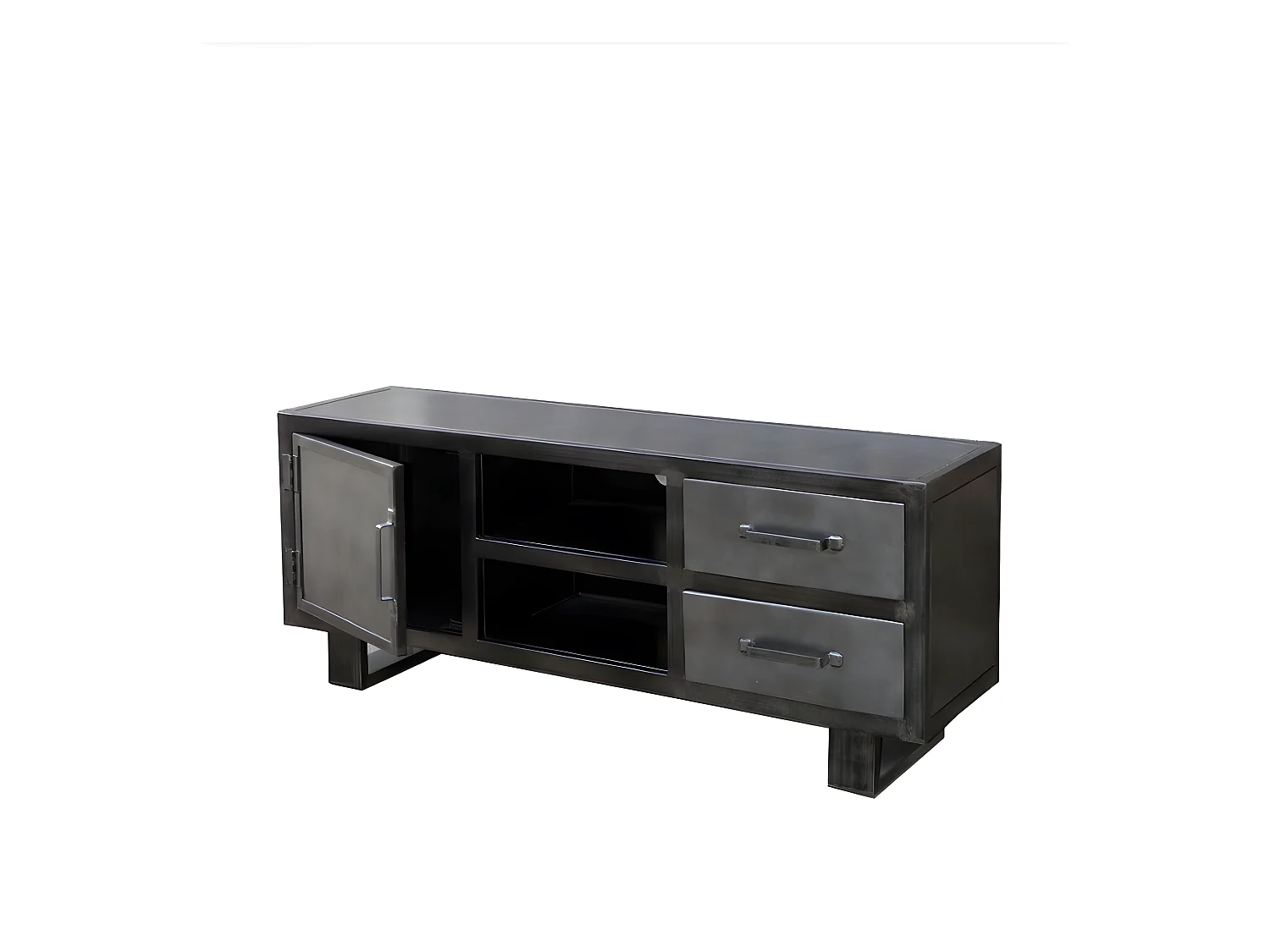 Meuble TV métal noir Jodhpur 150 cm