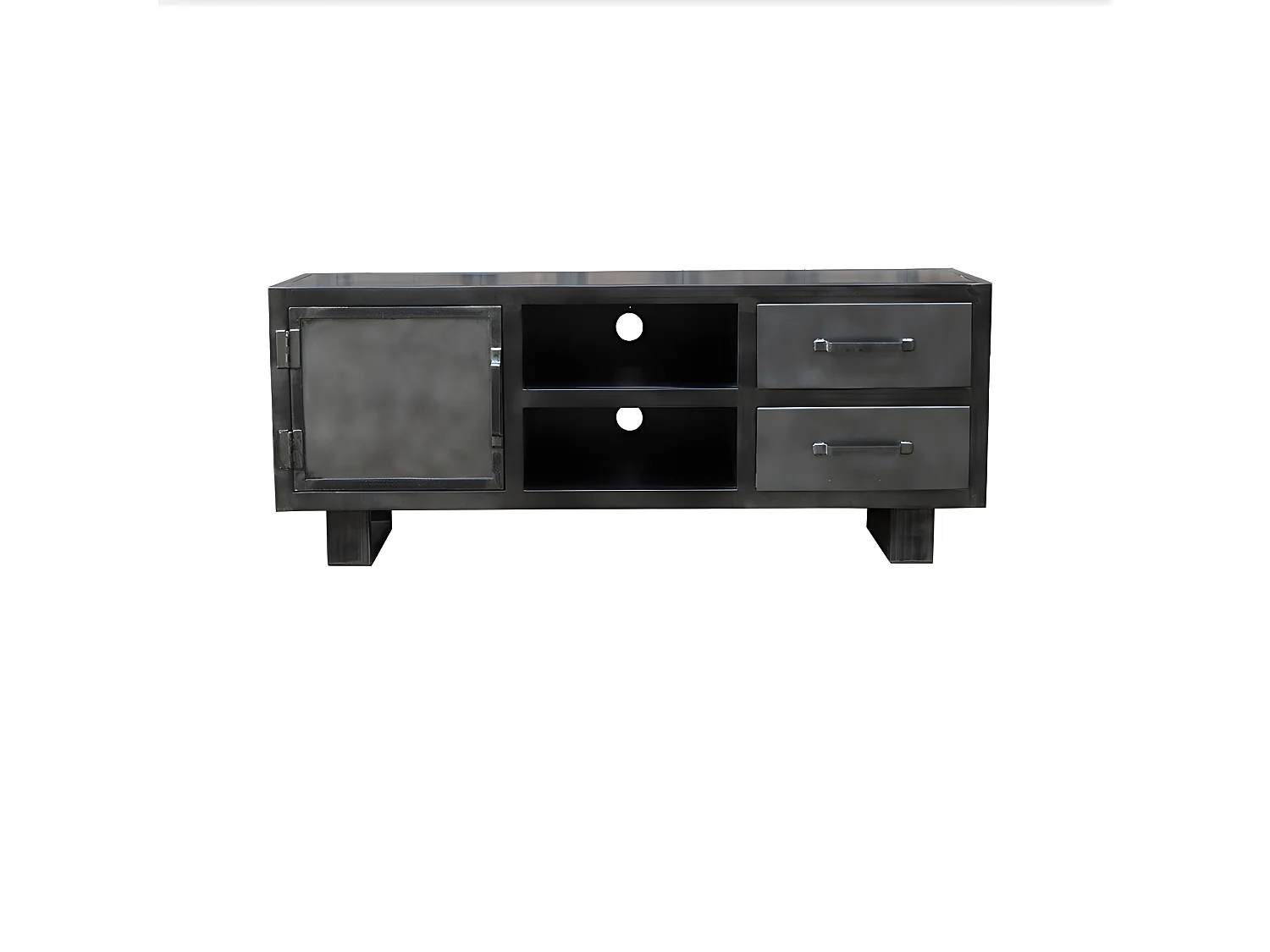 Meuble TV métal noir Jodhpur 150 cm