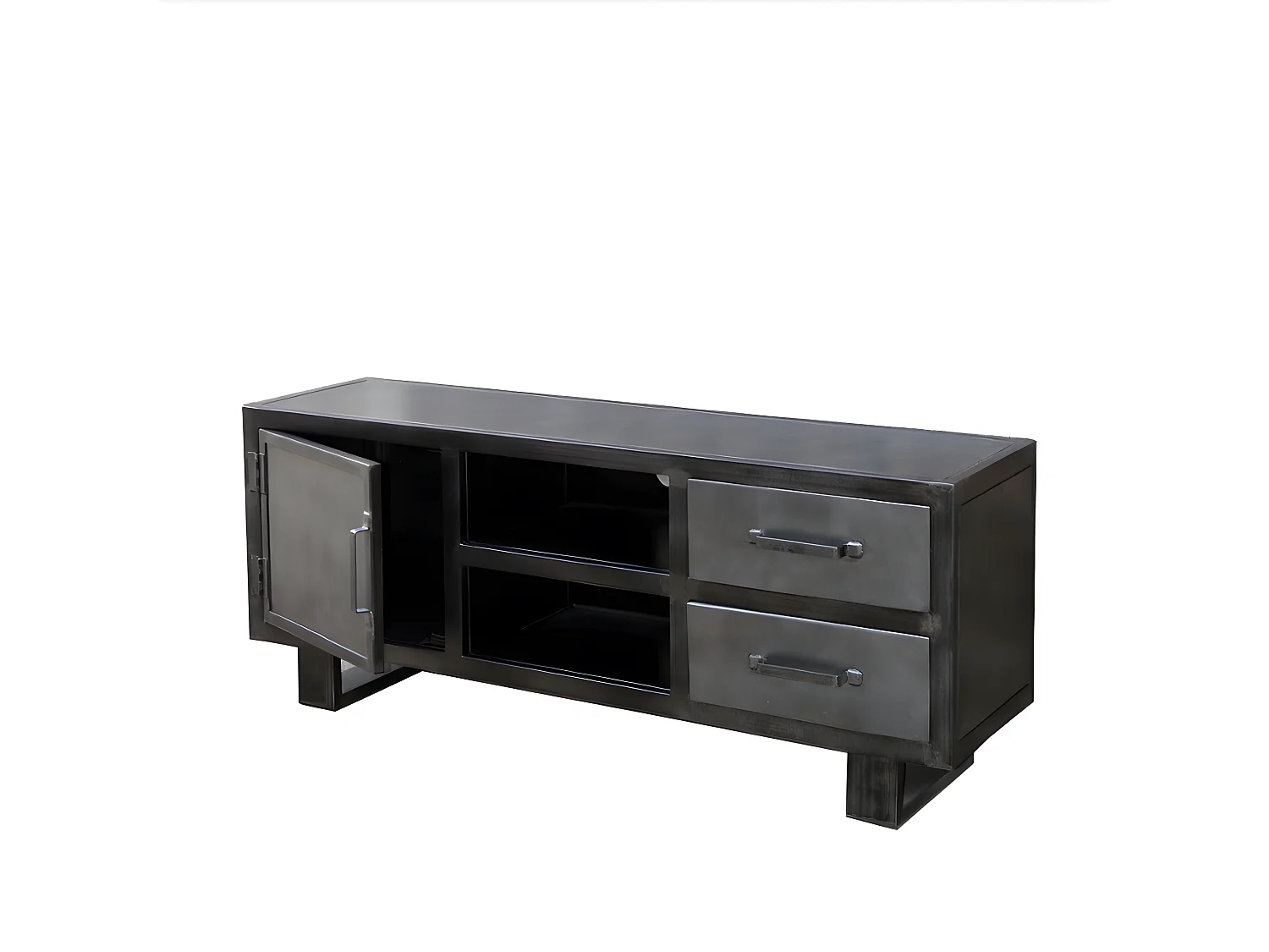 Meuble TV métal noir Jodhpur 150 cm