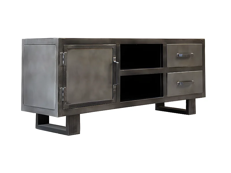 Meuble TV métal noir Jodhpur 150 cm