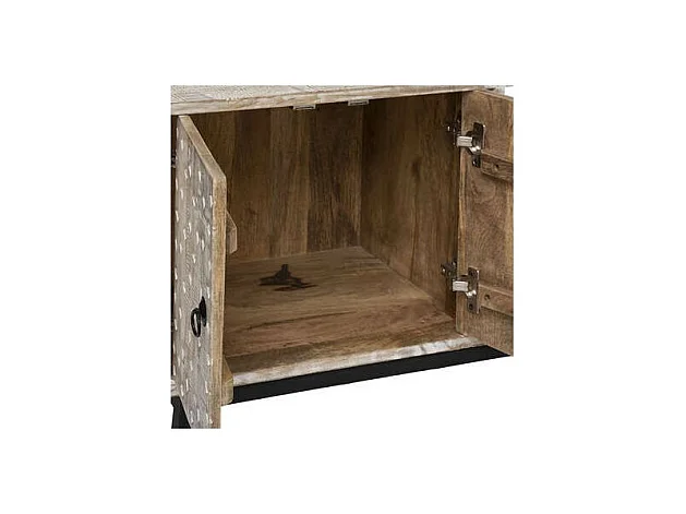 Meuble TV 2 Portes & 2 Tiroirs "Ajay" 140cm Beige