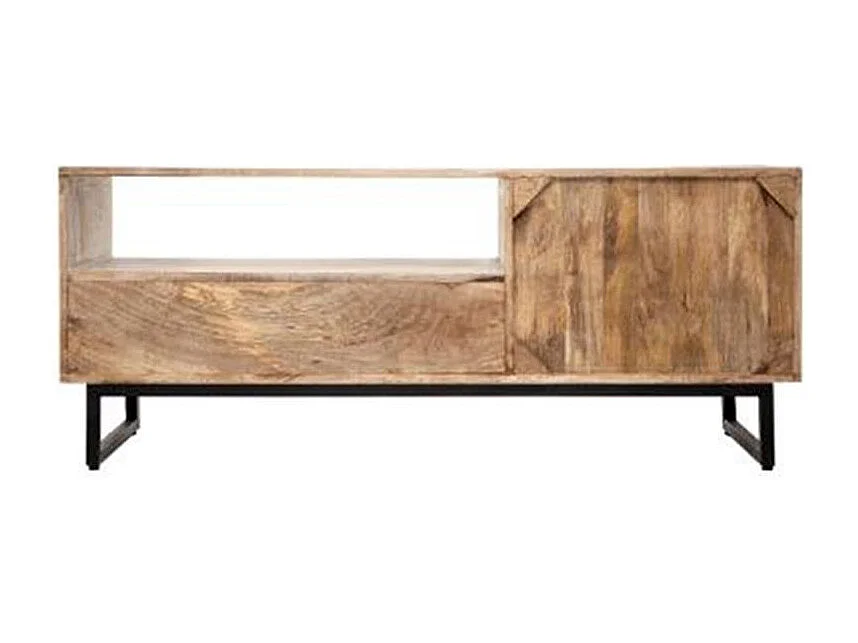 Meuble TV 2 Portes & 2 Tiroirs "Ajay" 140cm Beige