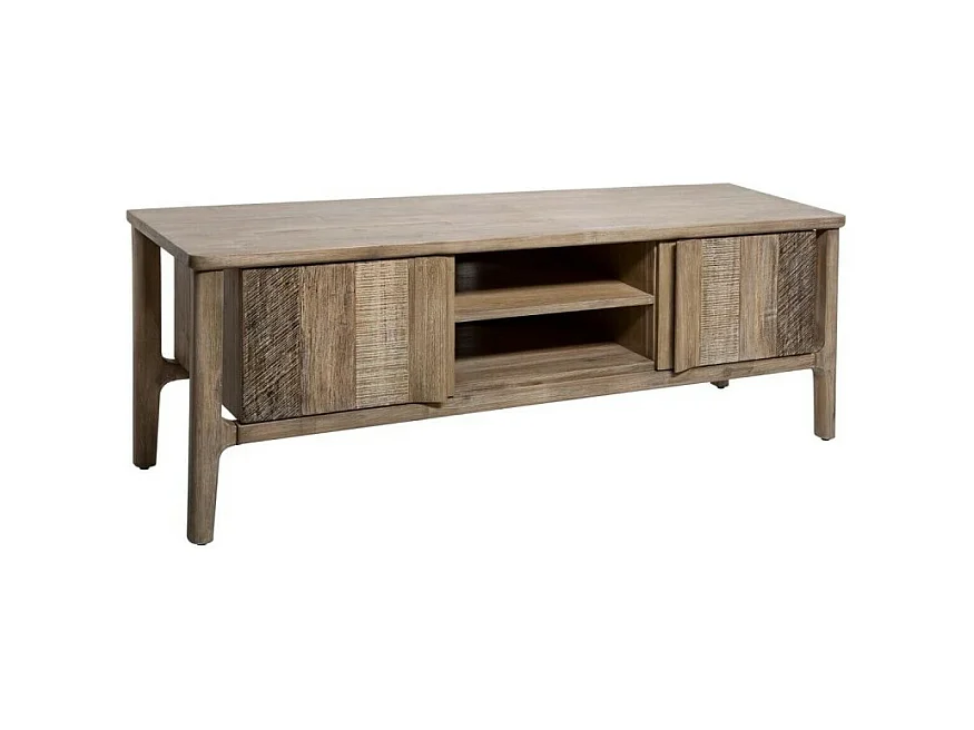 Meuble TV 2 Portes en Bois "Banila" 150cm Naturel