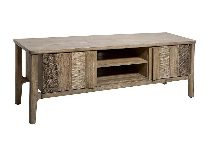 Meuble TV 2 Portes en Bois "Banila" 150cm Naturel