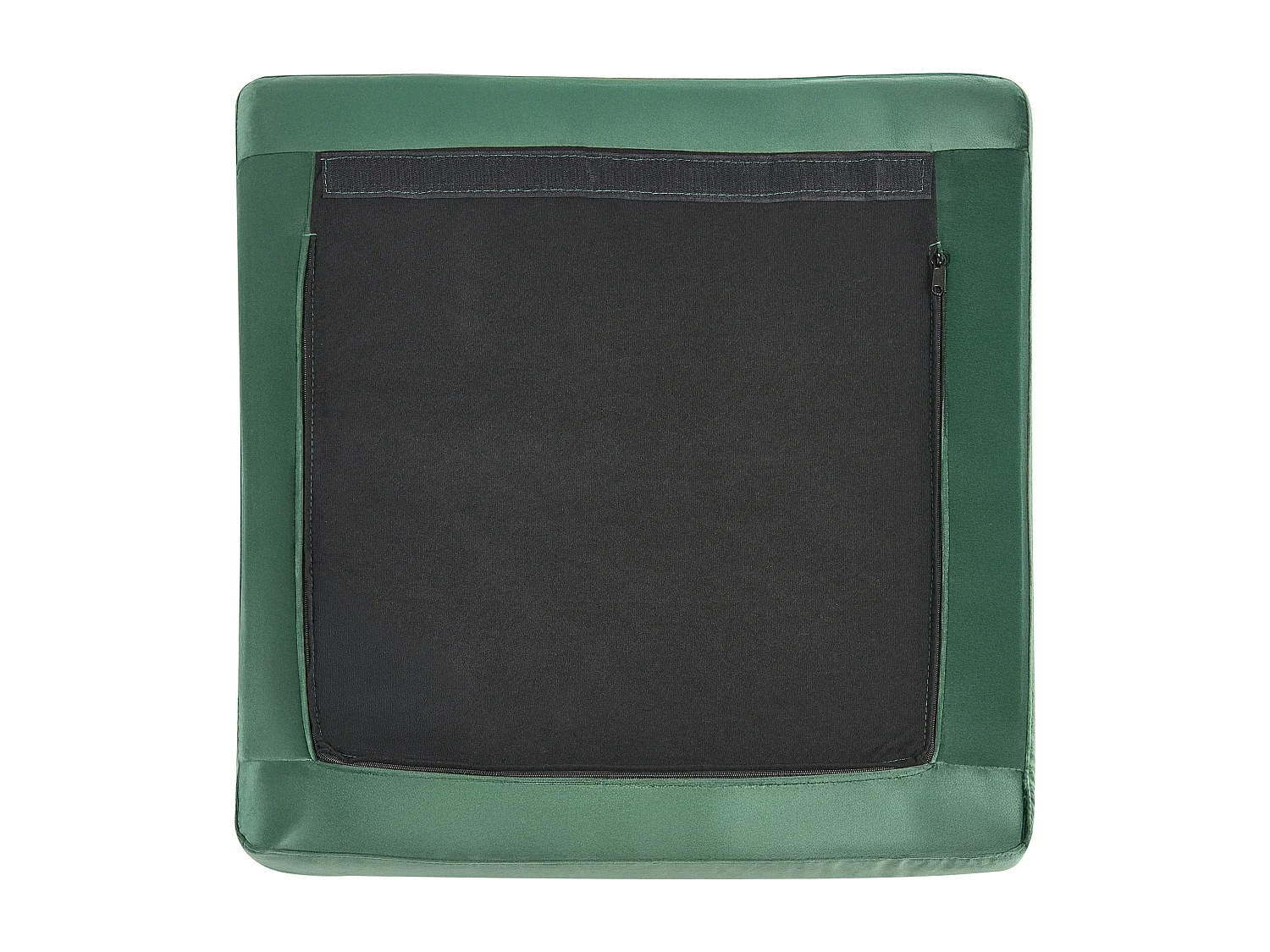 Mittelstück aus Samtstoff Grün mit Rückenlehne Metallgestell Glamour Evja