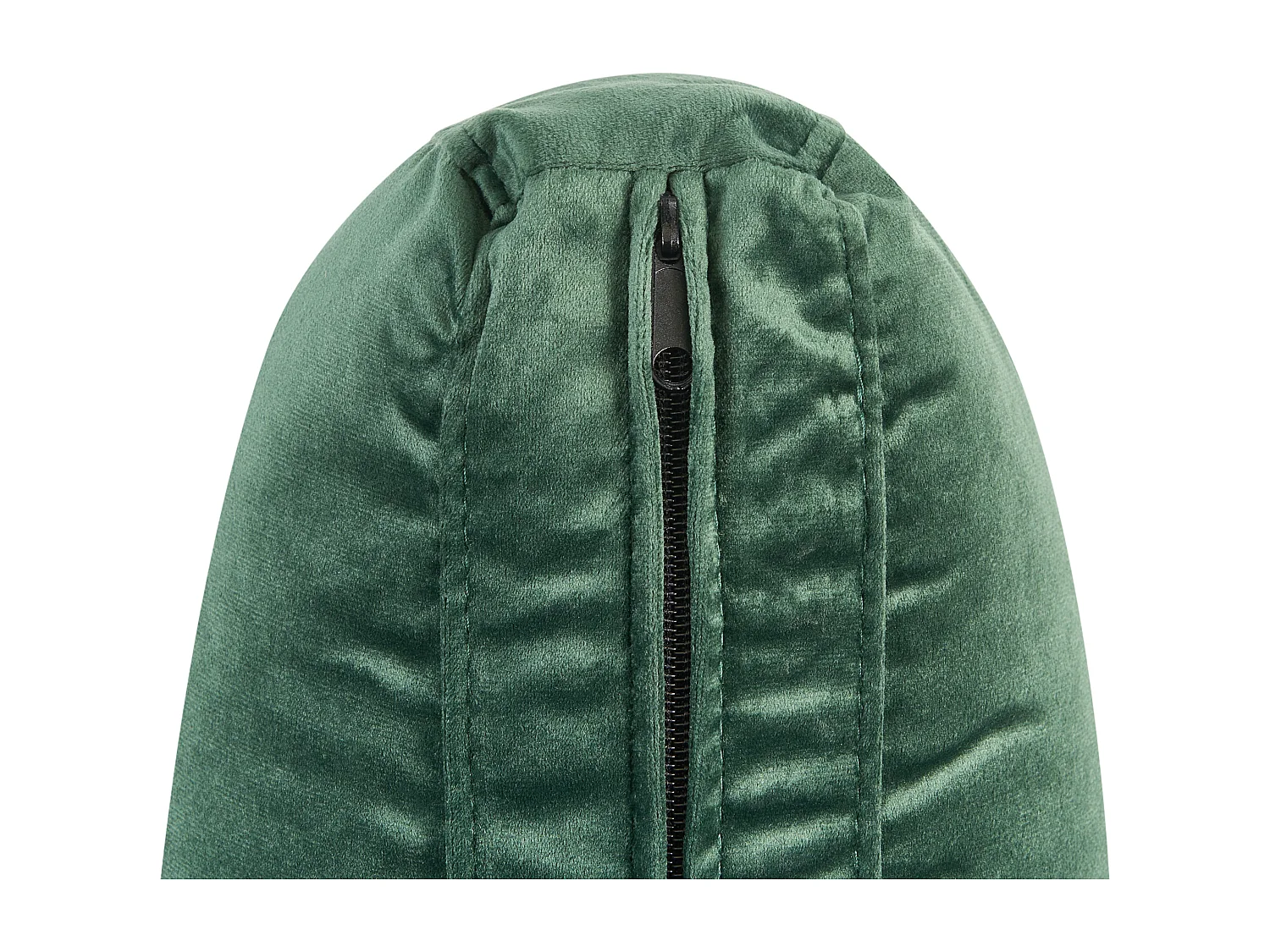 Mittelstück aus Samtstoff Grün mit Rückenlehne Metallgestell Glamour Evja