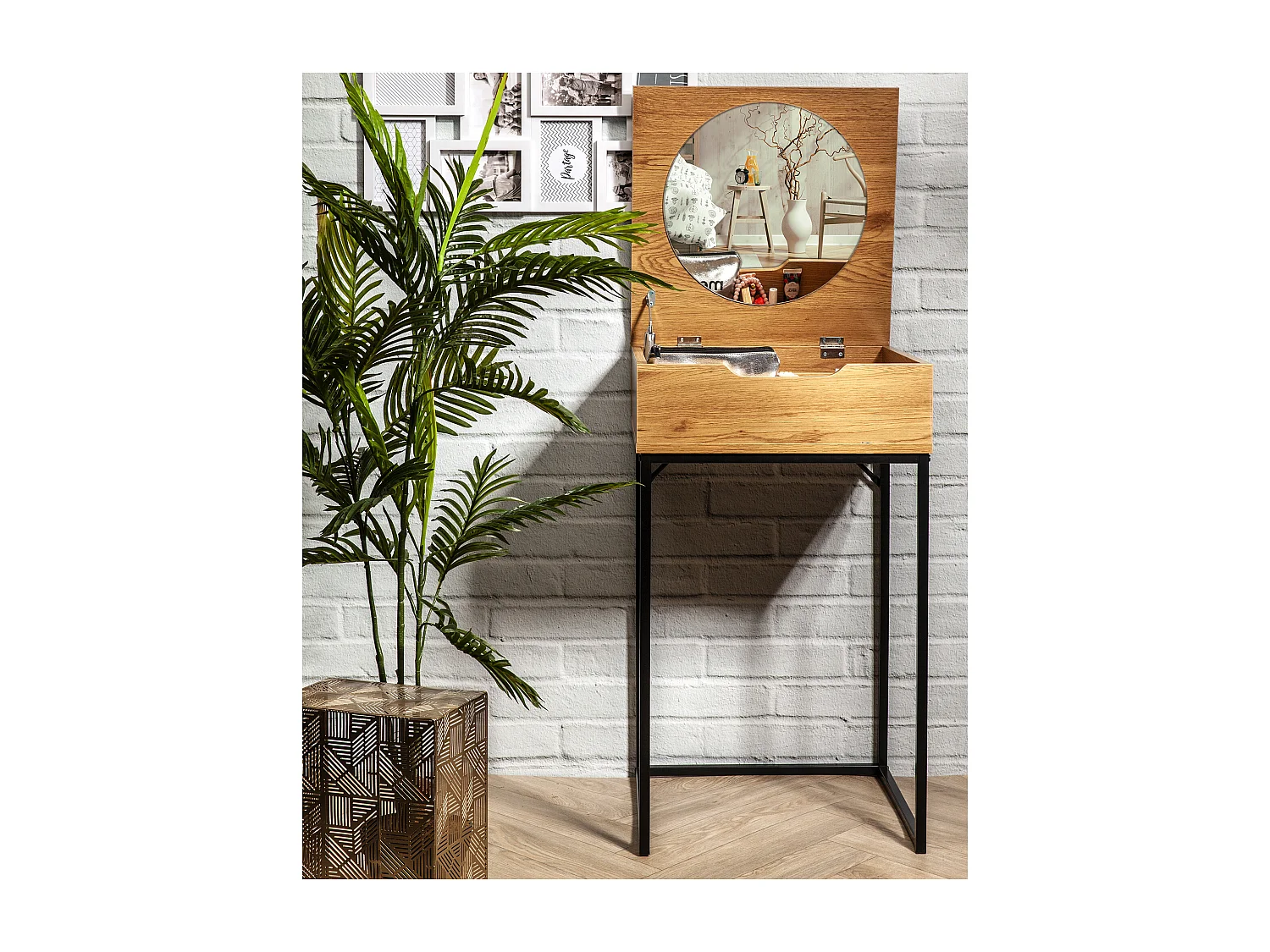 Coiffeuse Abbott Bois Marron