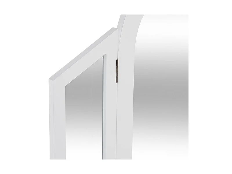 Coiffeuse Moderne "Aurell" 128cm Blanc