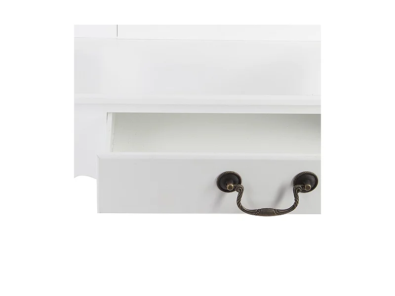 Coiffeuse Moderne "Aurell" 128cm Blanc