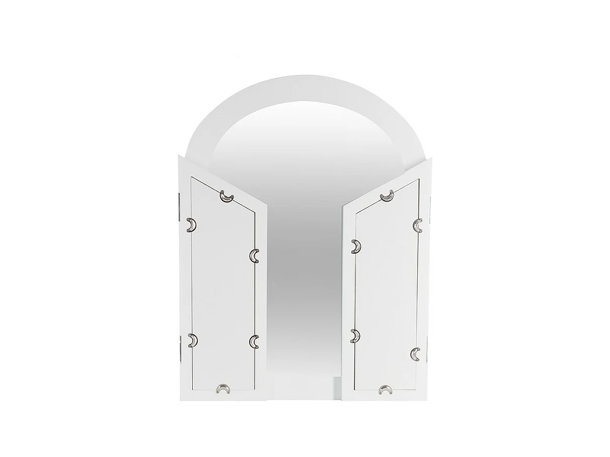 Coiffeuse Moderne "Aurell" 128cm Blanc