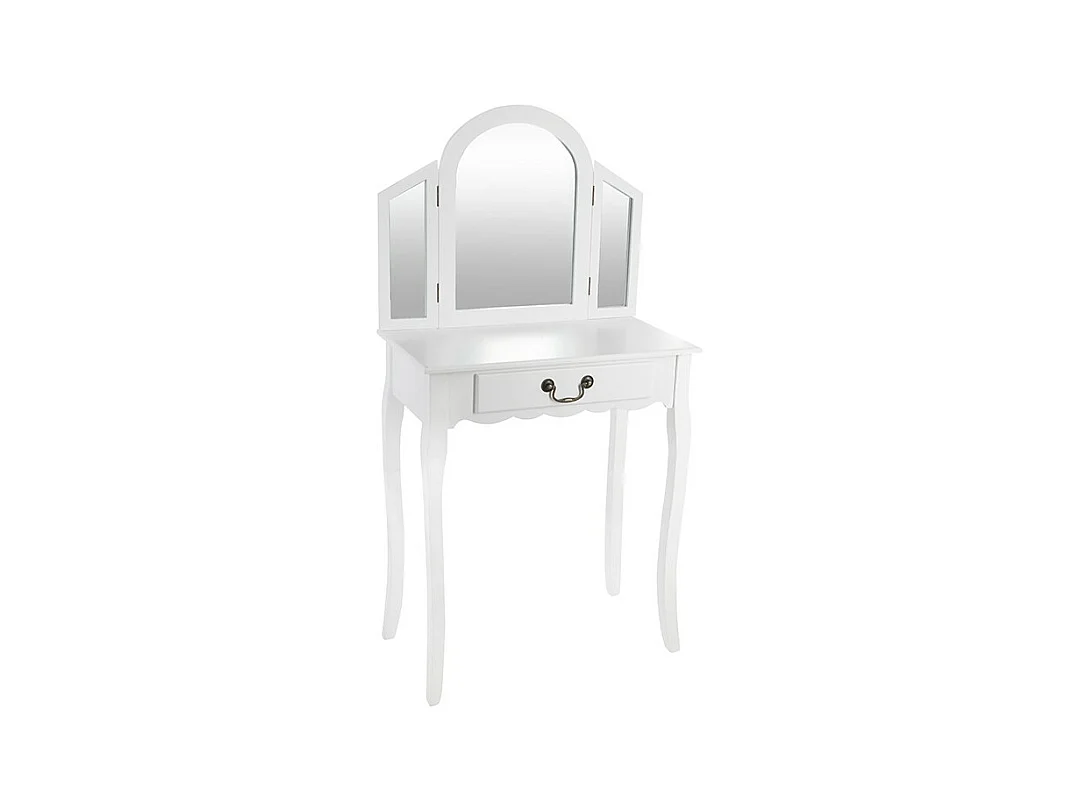 Coiffeuse Moderne "Aurell" 128cm Blanc