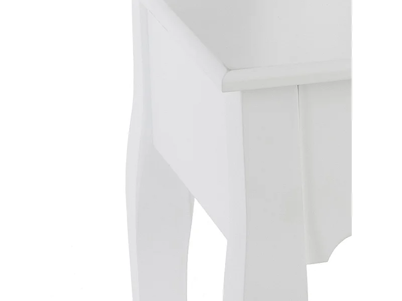 Coiffeuse Moderne "Aurell" 128cm Blanc