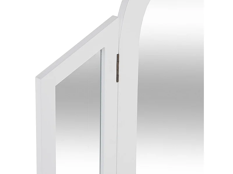 Coiffeuse Moderne "Aurell" 128cm Blanc