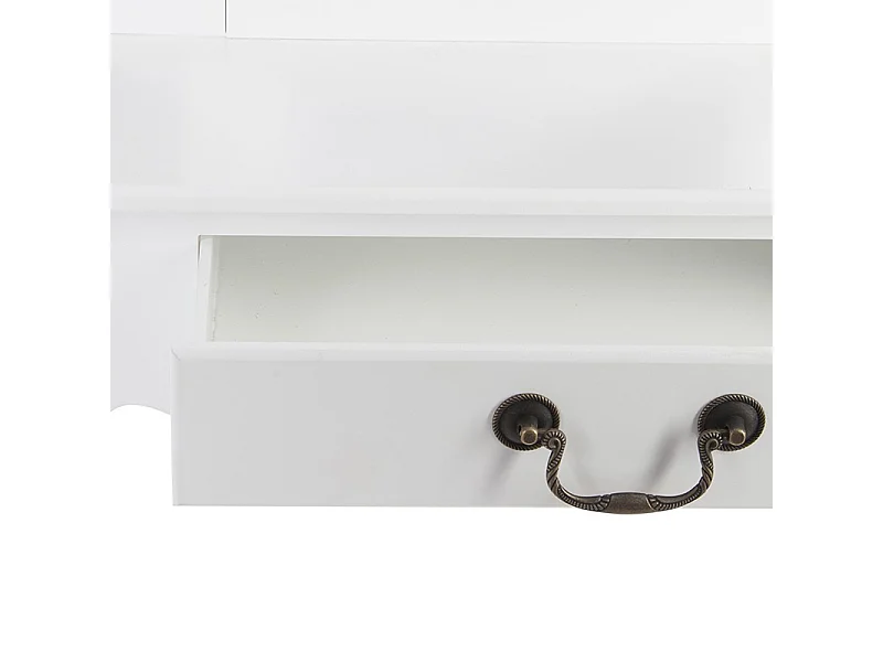 Coiffeuse Moderne "Aurell" 128cm Blanc