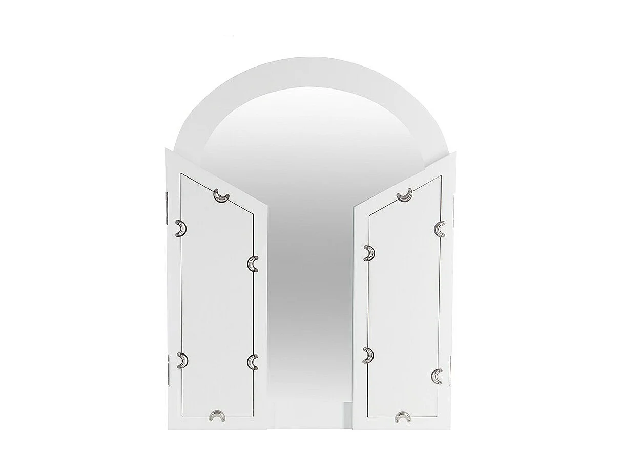 Coiffeuse Moderne "Aurell" 128cm Blanc