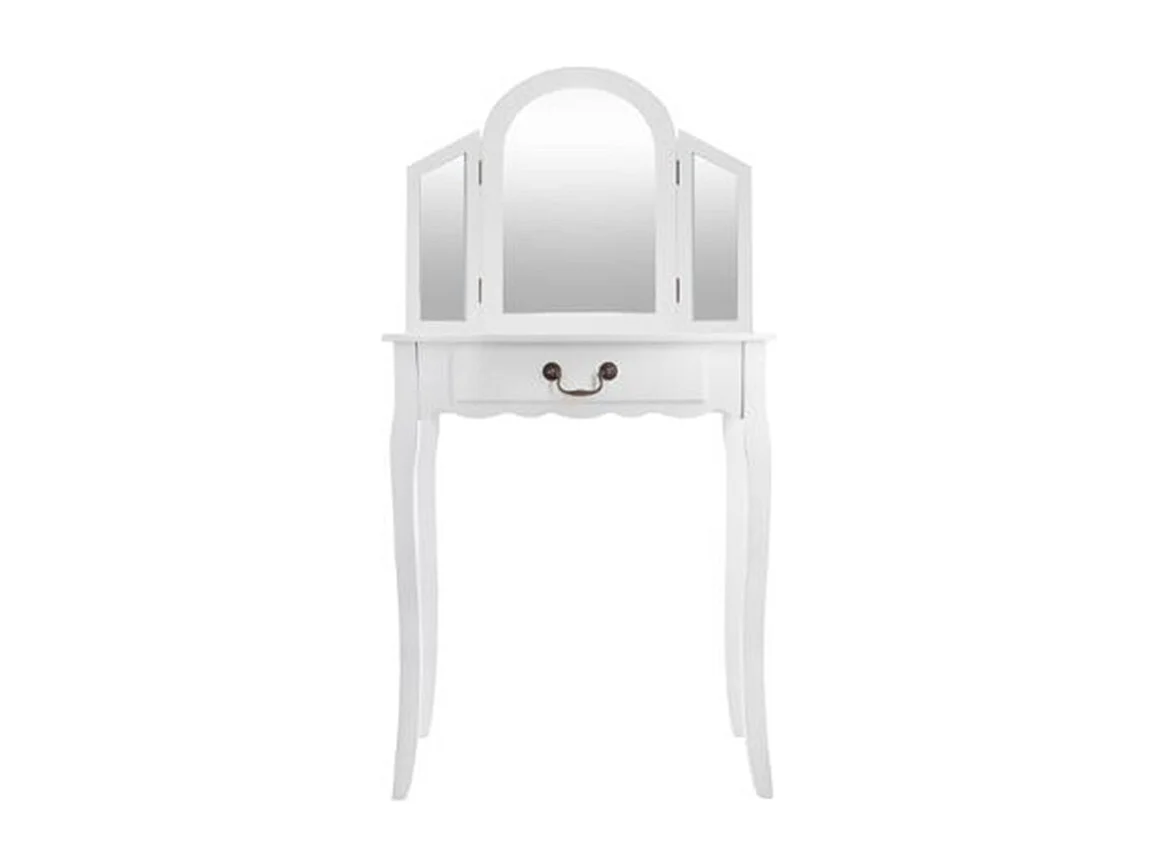 Coiffeuse Moderne "Aurell" 128cm Blanc