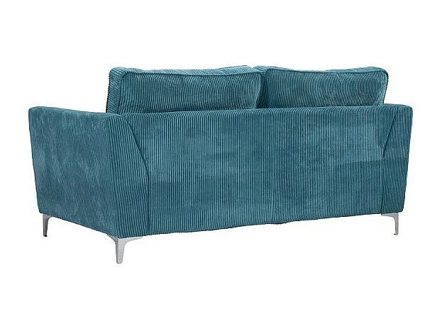 Canapé 2 places Isla velours côtelé bleu