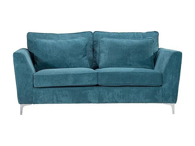 Canapé 2 places Isla velours côtelé bleu