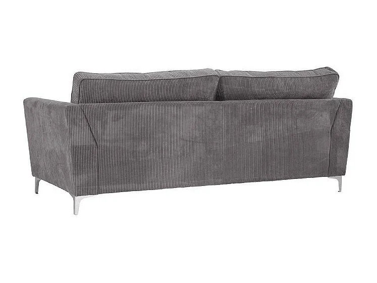 Canapé 3 places Isla velours côtelé gris