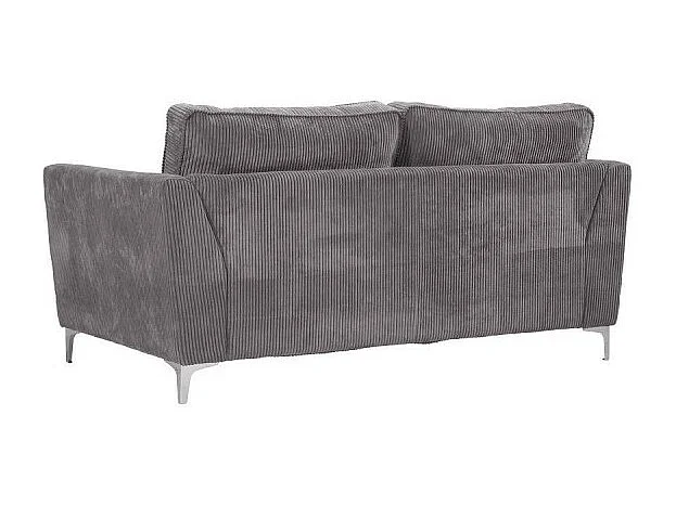 Canapé 2 places Isla velours côtelé gris