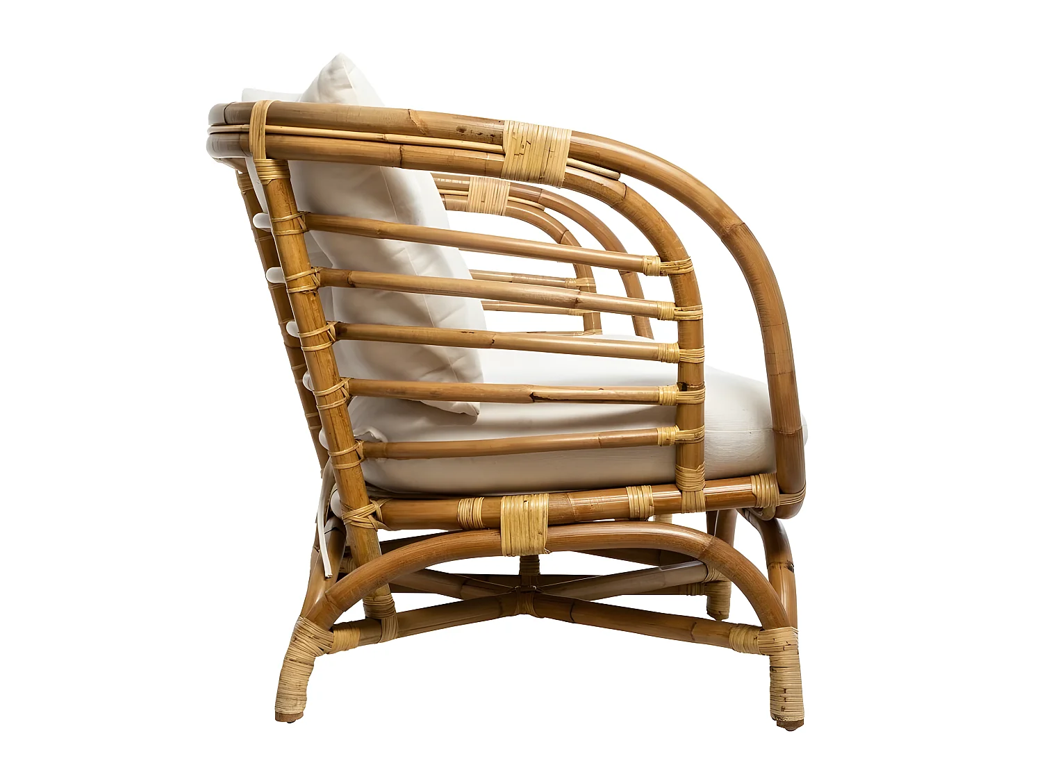 Canapé 2 Places en Rotin "Farah" 143cm Naturel