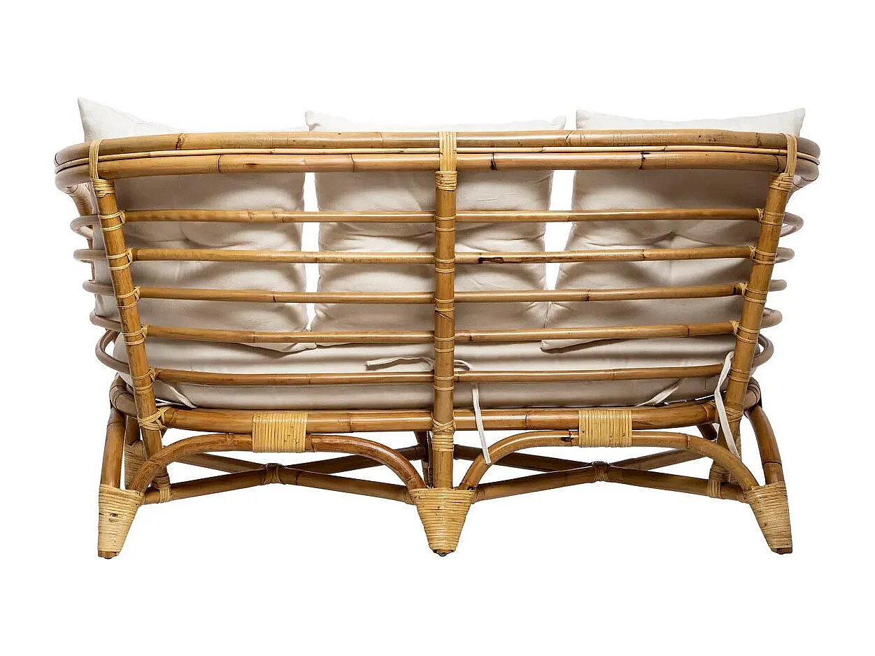 Canapé 2 Places en Rotin "Farah" 143cm Naturel