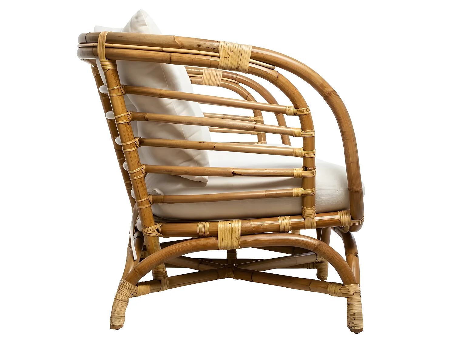 Canapé 2 Places en Rotin "Farah" 143cm Naturel