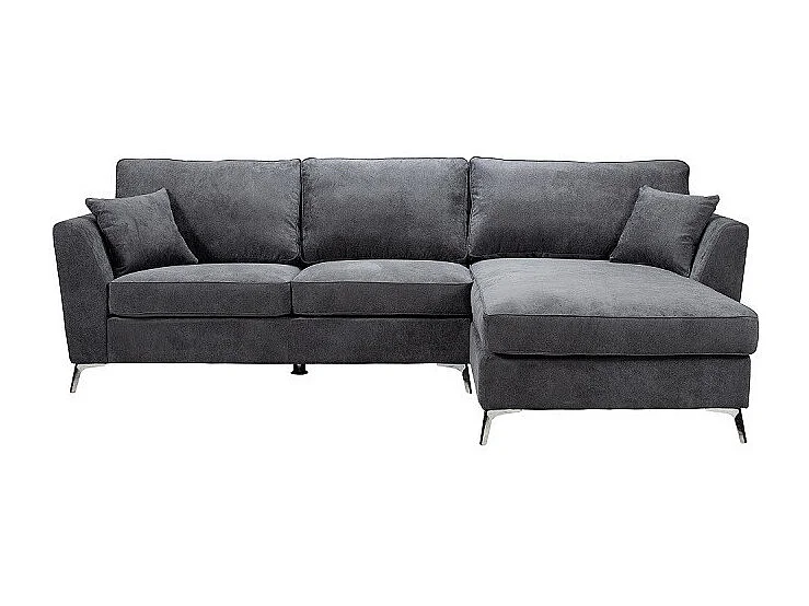 Canapé Bonita angle droit gris - Gris