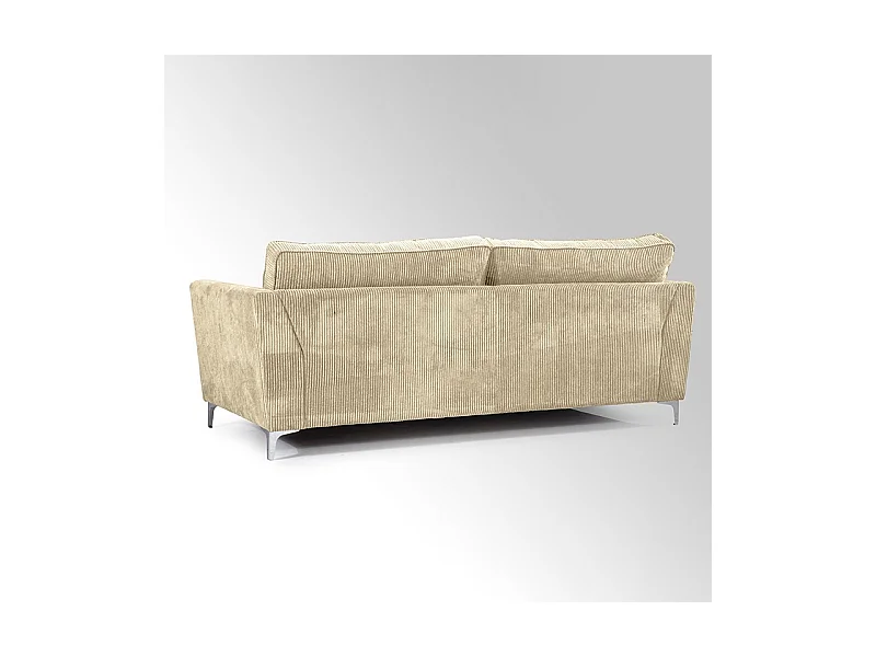 Canapé 3 places Isla velours côtelé beige