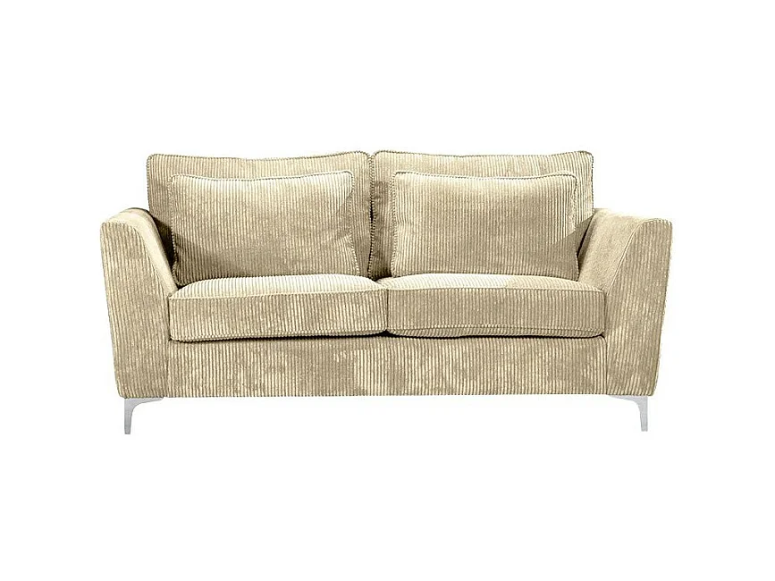 Canapé 2 places Isla velours côtelé beige