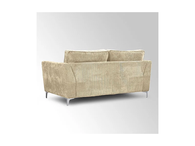 Canapé 2 places Isla velours côtelé beige