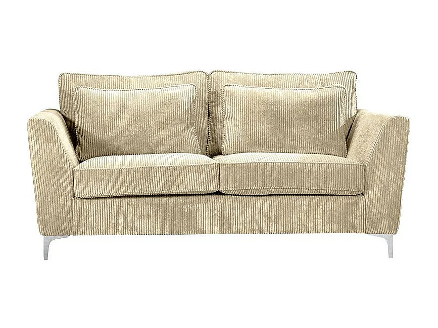 Canapé 2 places Isla velours côtelé beige