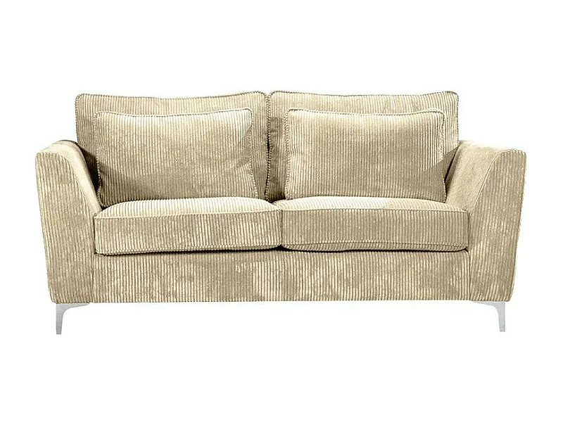 Canapé 2 places Isla velours côtelé beige