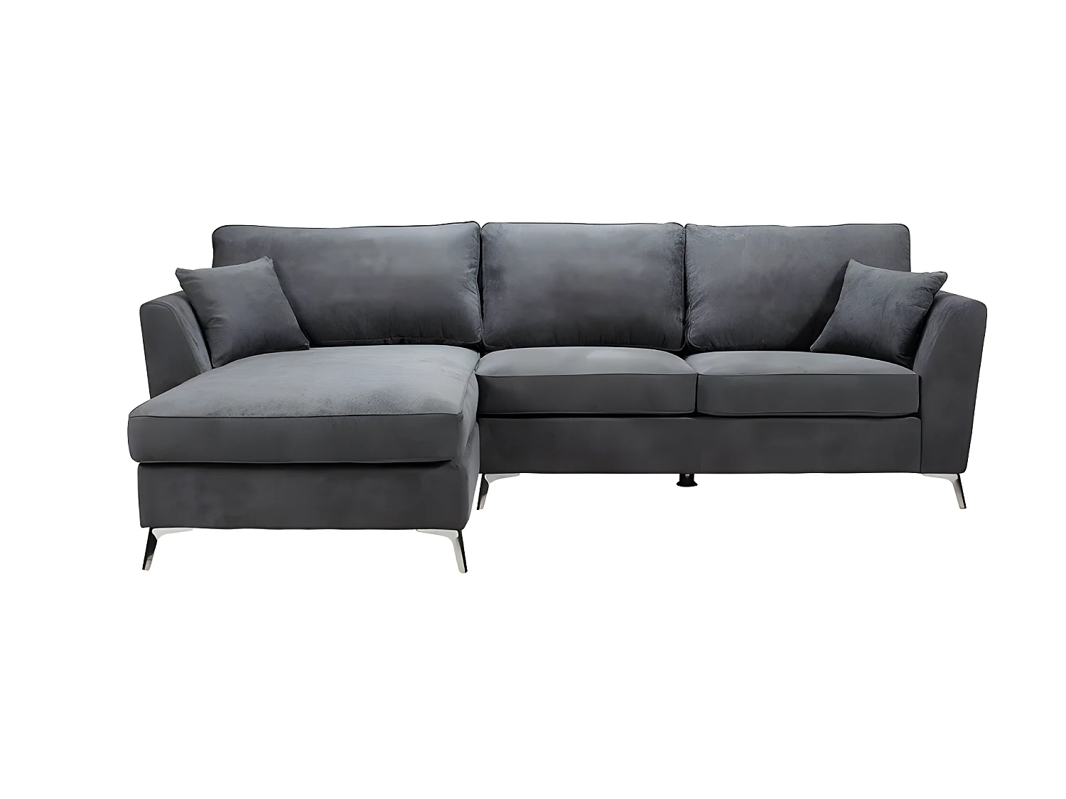 Canapé Bonita angle gauche gris - Gris