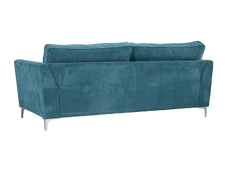 Canapé 3 places Isla velours côtelé bleu