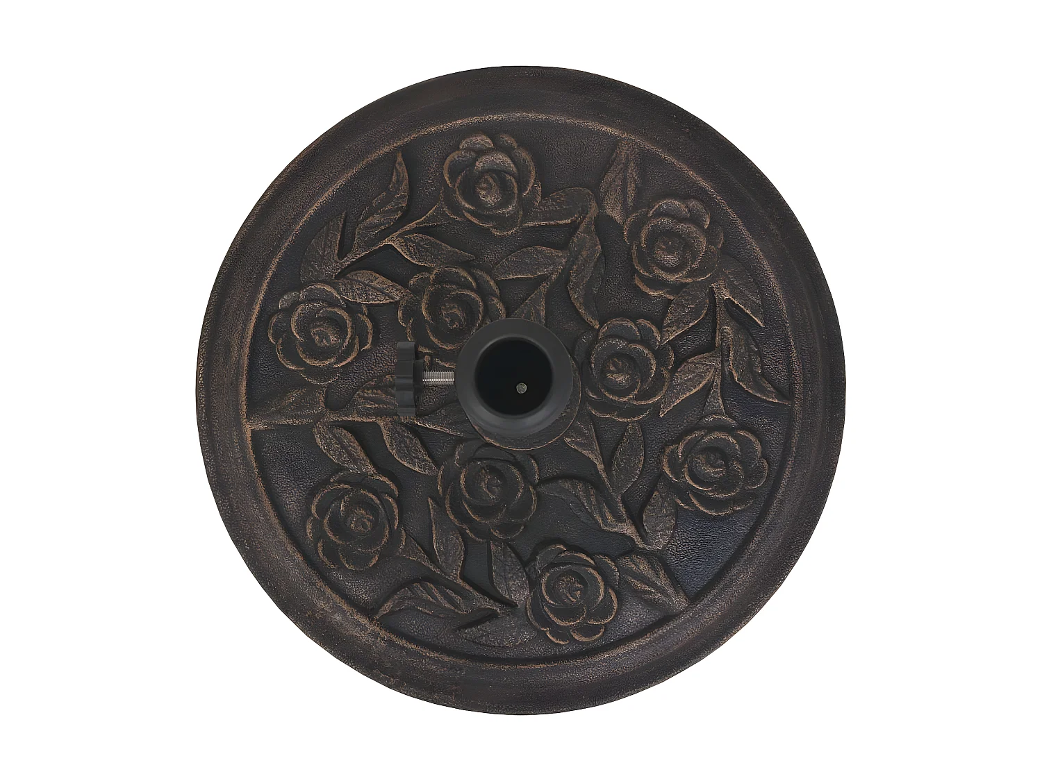 Socle de parasol résine résine bronze 45.5 x 45.5 x 34 cm 2202076