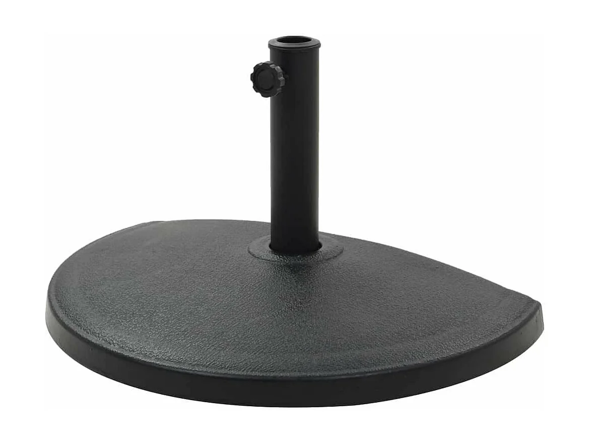 Base de guarda-sol semi-redonda em resina diâmetro 38 e 48 mm 15 kg preto 2202093