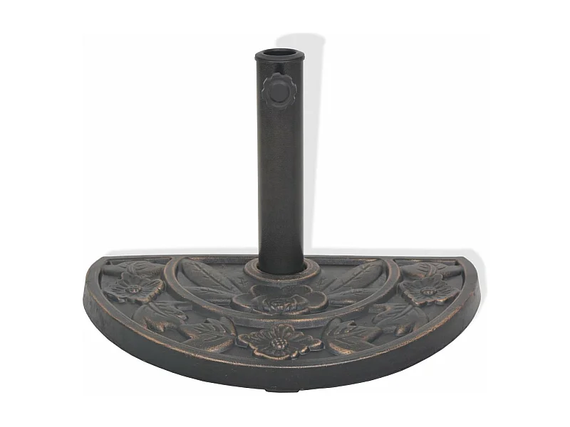 Base de parasol en resina semicircular diámetro 38 y 48 mm bronce 9 kg 2202077