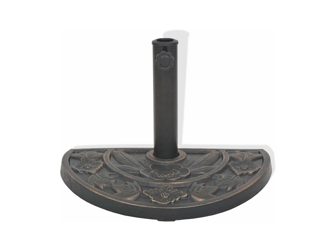 Base de parasol en resina semicircular diámetro 38 y 48 mm bronce 9 kg 2202077